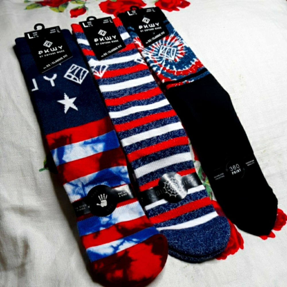 PKWY By Dwyane Wade 3 Pack of Crew Socks